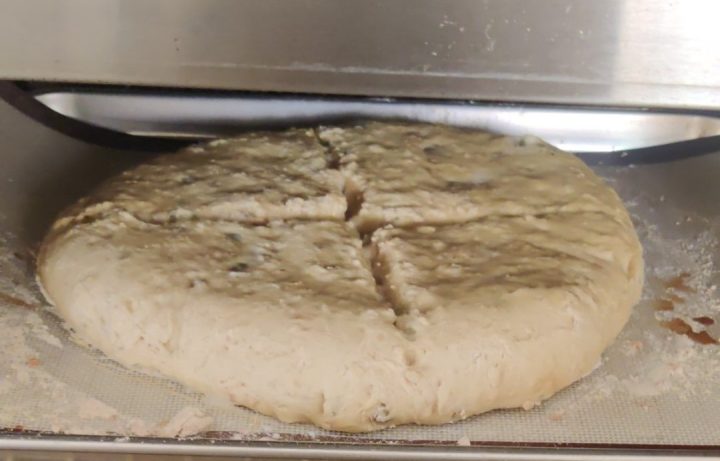 Soda bread ready to bake