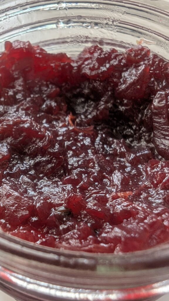 the texture of beetroot relish