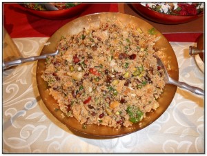 Quinoa with fruit and seeds